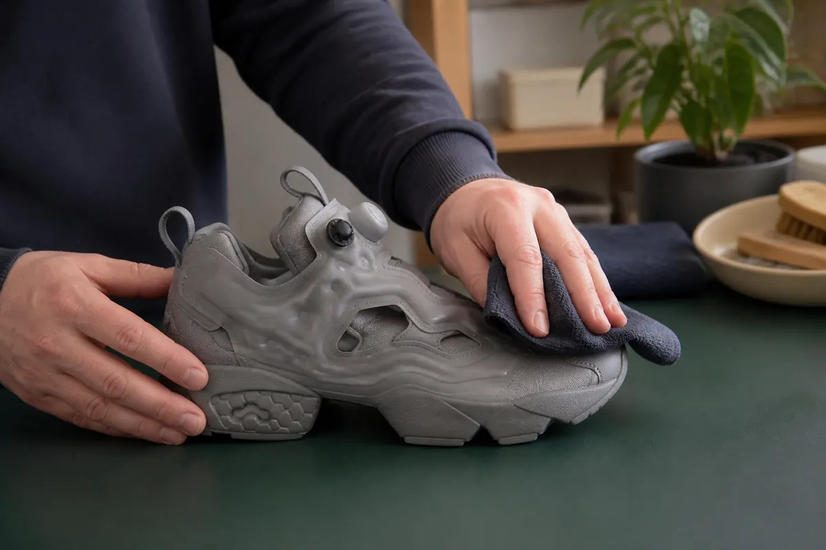 Reebok InstaPump Fury rozmiarówka — bezpieczna pielęgnacja materiałów po użytkowaniu
