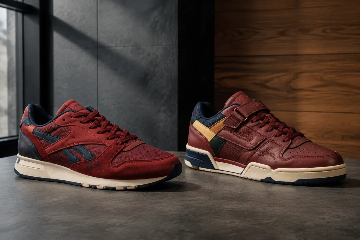 Reebok Classic Leather vs Workout Plus — porównanie sylwetek i konstrukcji
