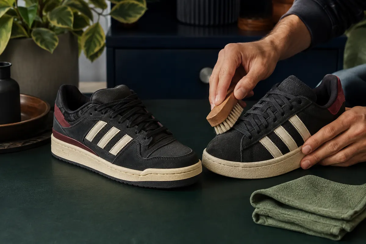adidas Campus 00s vs Forum Low — bezpieczna pielęgnacja materiałów po użytkowaniu
