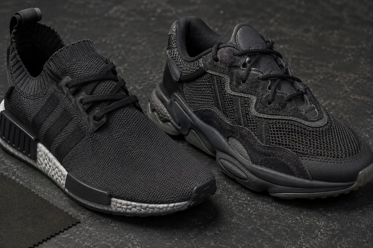 adidas NMD R1 vs Ozweego — zbliżenie materiałów, paneli i podeszwy