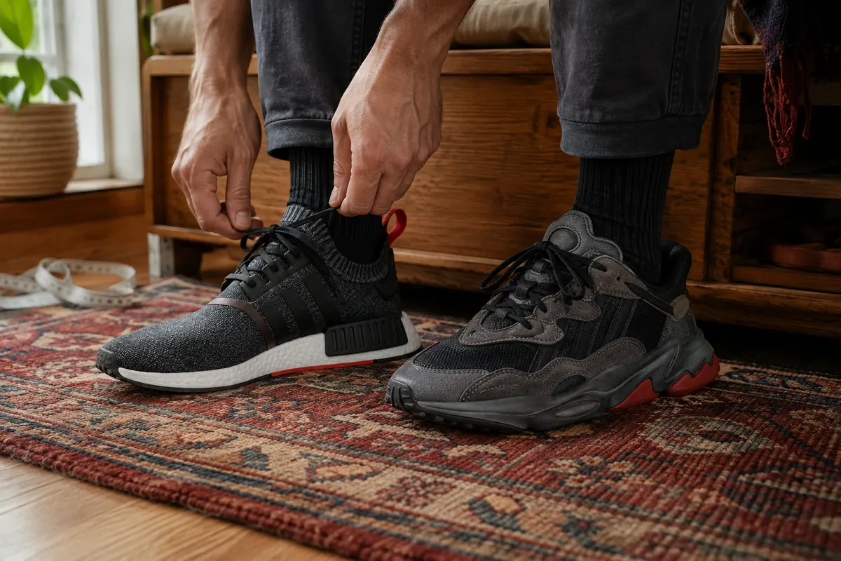 adidas NMD R1 vs Ozweego — kontrola dopasowania, sznurowania i miejsca na palce