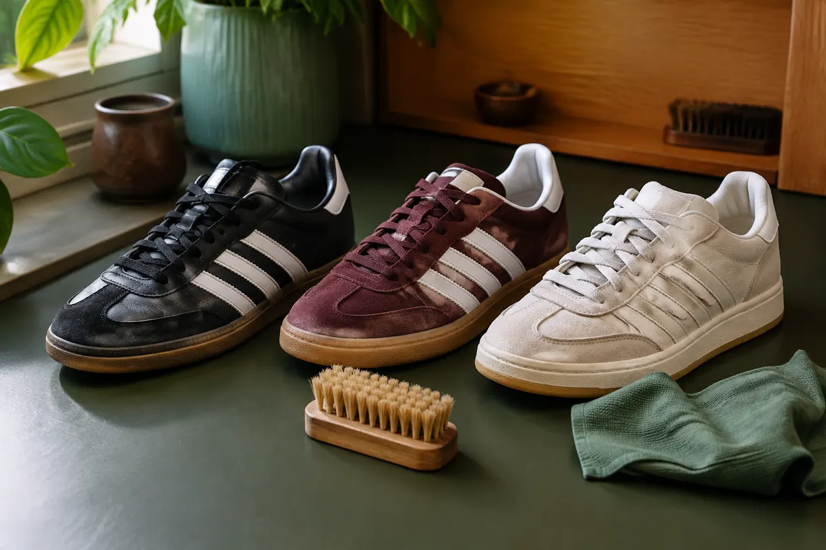 adidas rozmiarówka Samba Gazelle Campus — bezpieczna pielęgnacja materiałów po użytkowaniu
